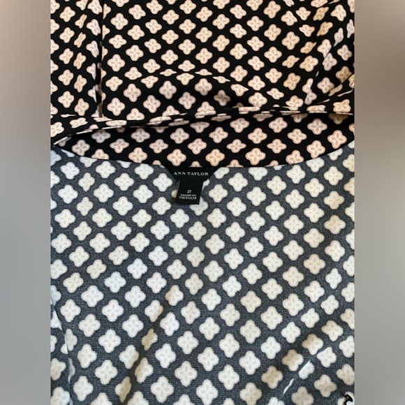 Ann Taylor Geometric Floral Print Wrap Tie Dress Size 2 - Picture 10 of 12